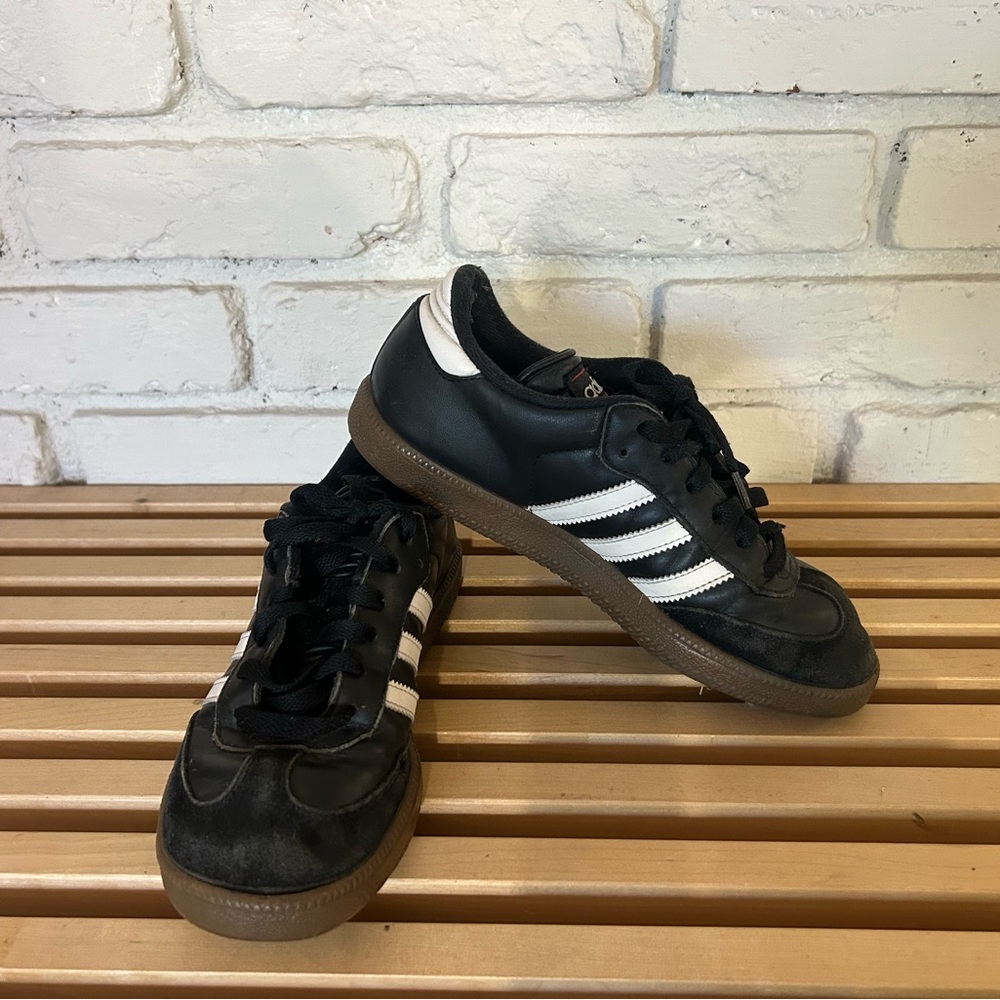 Adidas Black and White Men's Sneakers with Brown Sole